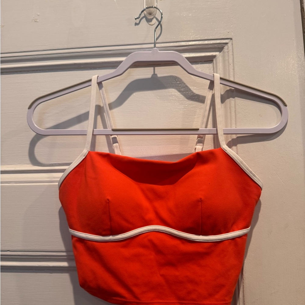 JoyLab Bright Orange Sports Bralette with White Trim